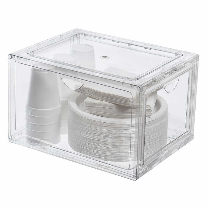 Stackable Shoebox & Organizer, 4-Pack