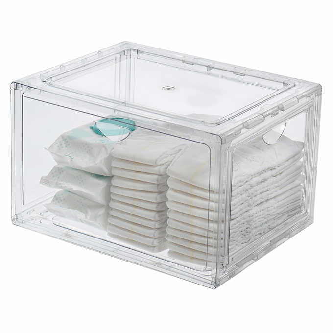 Stackable Shoebox & Organizer, 4-Pack