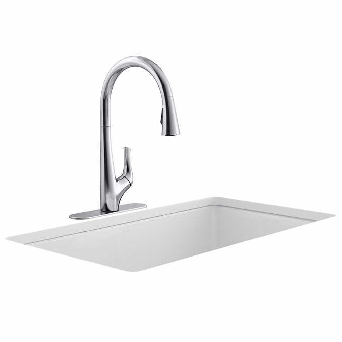 NEW - Kohler Bevin - Chrome - Pull-Down Kitchen Faucet
