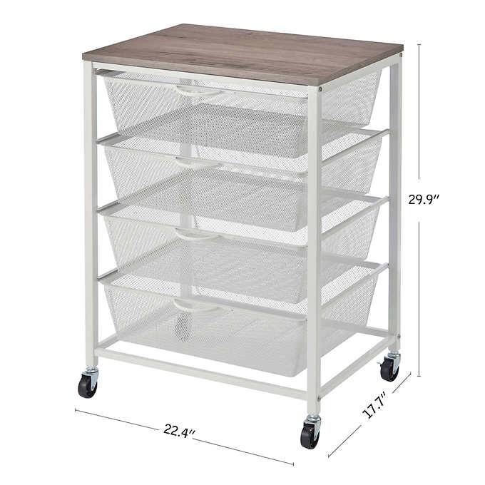 Costco - 4-Drawer Mesh Rolling Cart - Retail $59