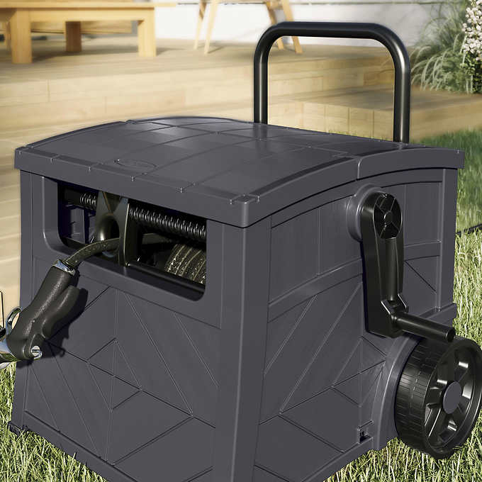 NEW  - Suncast Smart Tube Hose Hideaway with Brass Connections