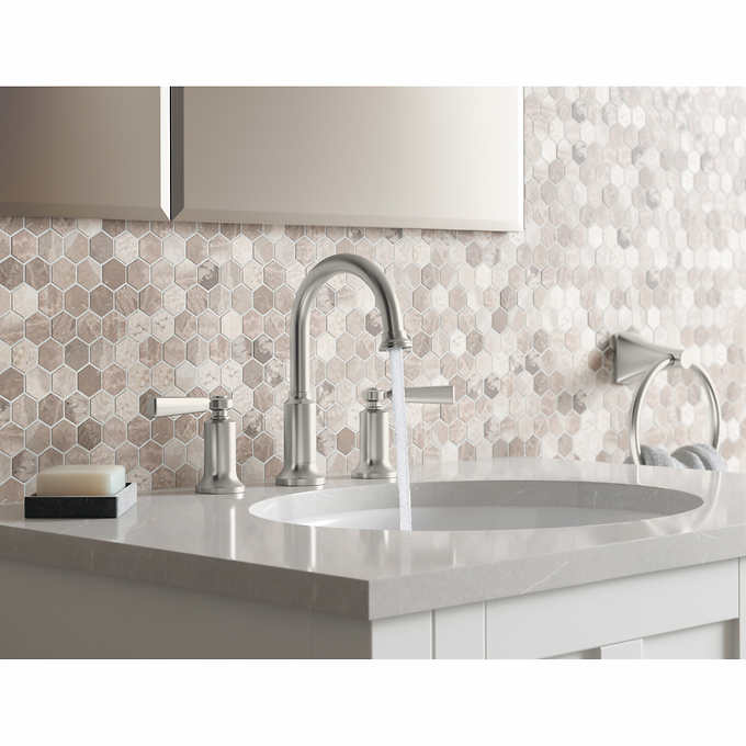 NEW - Kohler Aderlee Widespread Bathroom Faucet (Brushed Nickel) - Retail $139