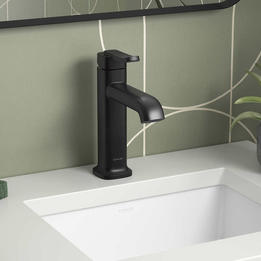 NEW - Kohler Cordate Matte Black Single-handle Bathroom Faucet