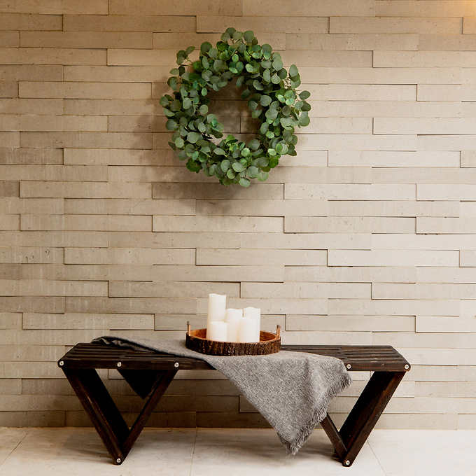 NEW - Faux 30 Inch Eucalyptus Wreath - Retail $69