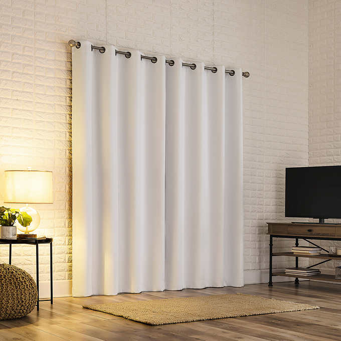 Sun Zero White Broderick Theater Grade Blackout Curtains, 2-pack - Retail $39