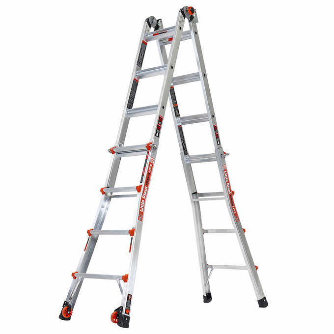 Little Giant MegaLite 17 Ladder with Tip & Glide Wheels - Retail $244