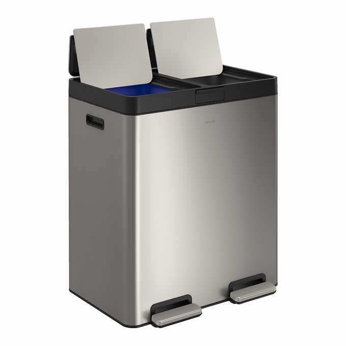 NEW - Kohler 82L Dual Bin Step Trash Can- Retail $199
