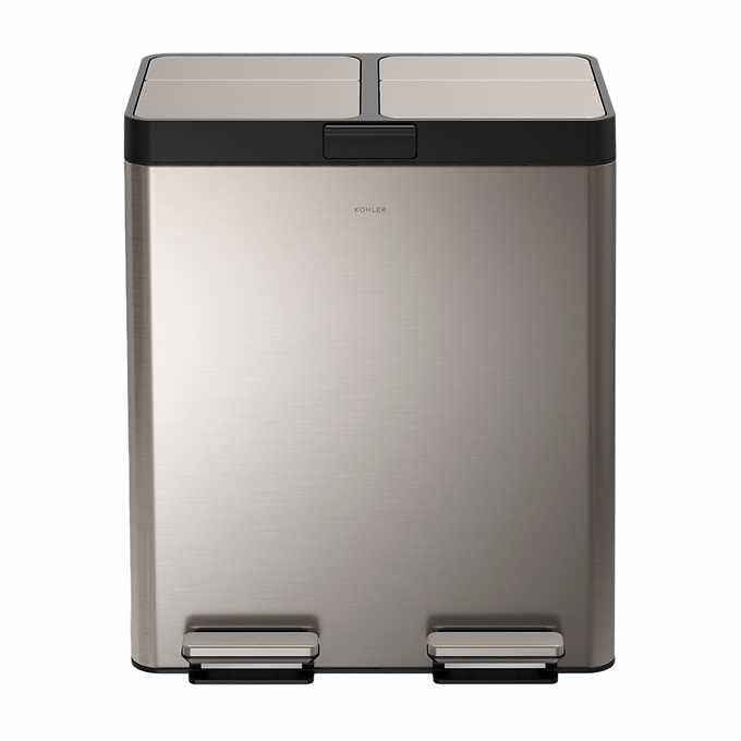 NEW - Kohler 82L Dual Bin Step Trash Can- Retail $199