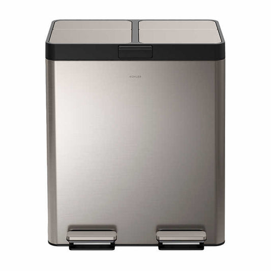 NEW - Kohler 82L Dual Bin Step Trash Can- Retail $199