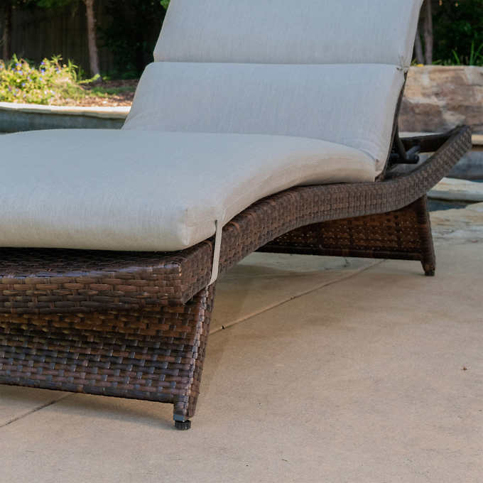NEW - Peak Season Gray Outdoor Chaise Cushion, 2-pack - Retail $219