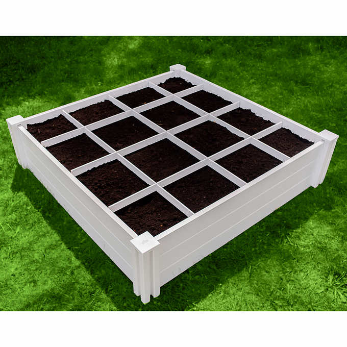Vita 4ftx4ftx11in Modular Vinyl Garden with Planting Grid 2-pack - Retail $104