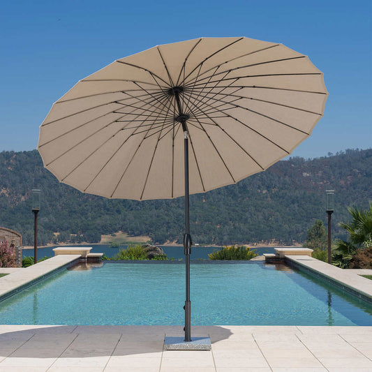 NEW - SunVilla 10’ Round Modern Fiberglass Market Umbrella - Retail $159