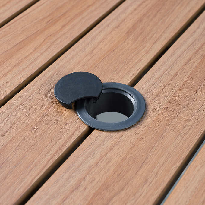 SunVilla Newport Commercial Bistro Table, Faux Wood- Retail $59