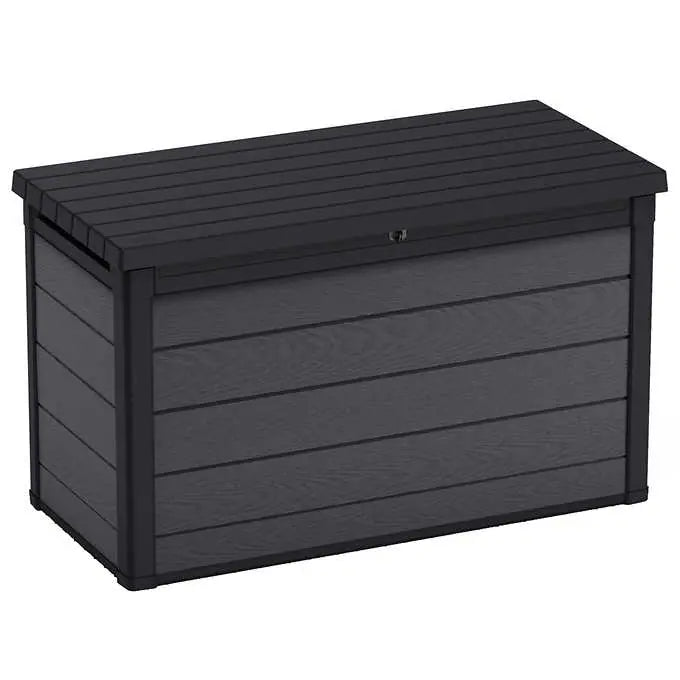 Keter Cortina 200 Gallon Large Resin Deck Box for Patio Outdoor Storage - Retail $269