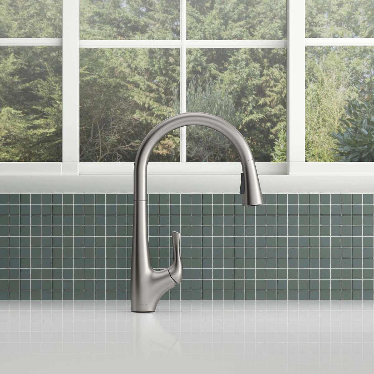 NEW - Kohler Bevin Stainless Steel - Pull-Down Kitchen Faucet