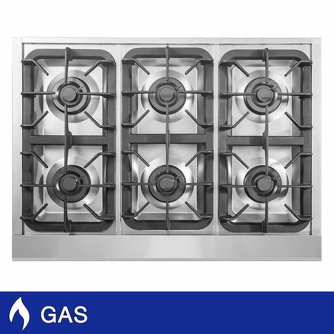 NXR 36 Inch. Professional Style GAS Cook Top with Zinc Alloy Knobs - PRT3651 - Retail $1699