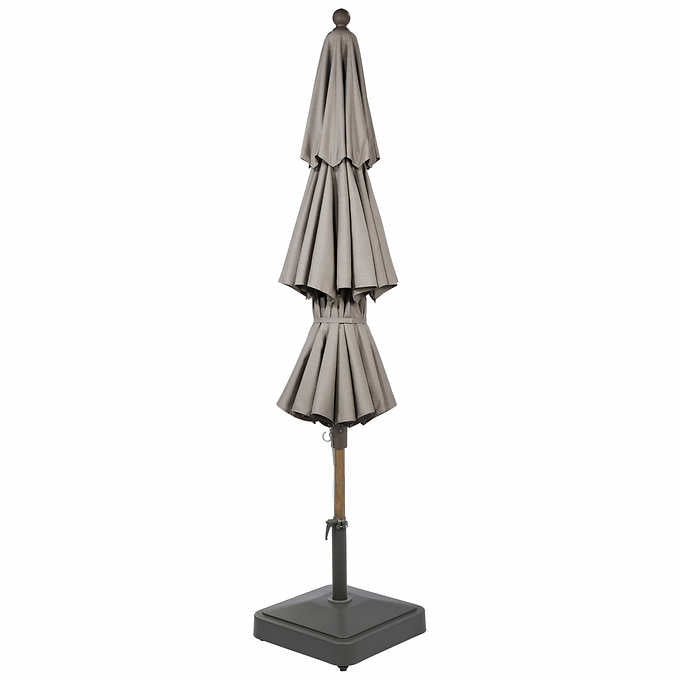 Costco - GRAY Proshade 11ft Wood-Look Collar Tilt Aluminum Umbrella - Retail $239
