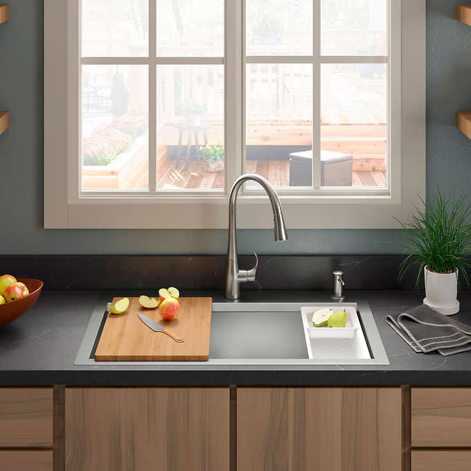 NEW - Costco - Kohler Cater Accessorized Kitchen Sink - Retail $339