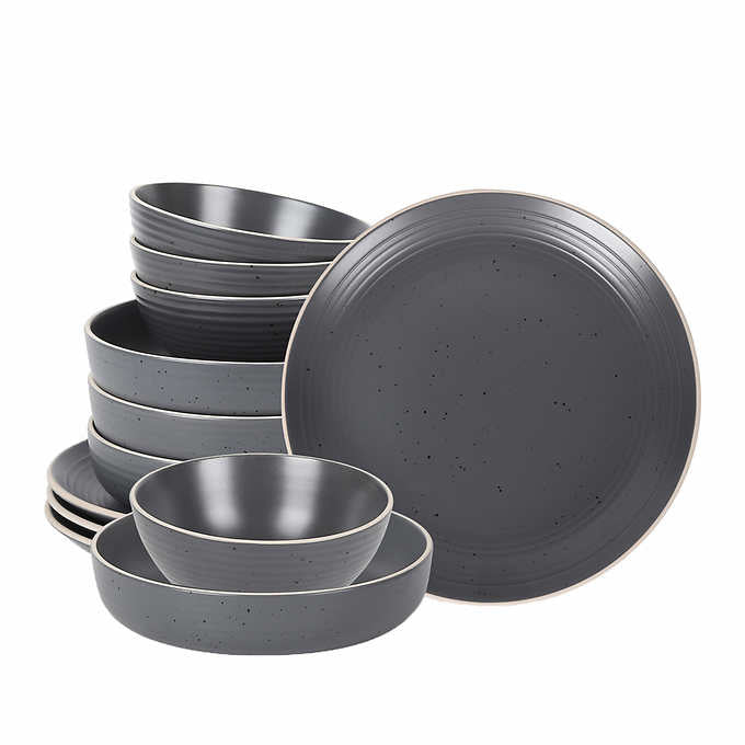 Stone + Lain Lauren 12-piece Stoneware Dinnerware Set - Retail $59