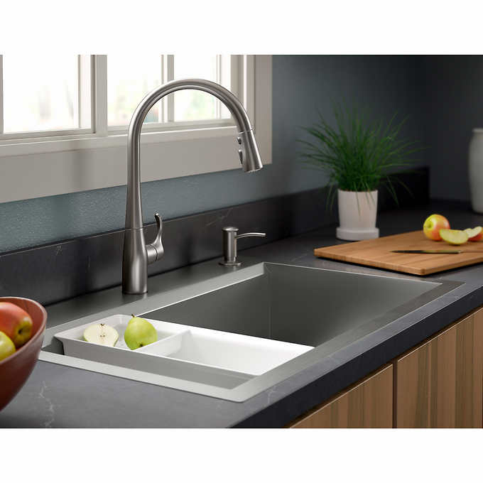 NEW - Costco - Kohler Cater Accessorized Kitchen Sink - Retail $339