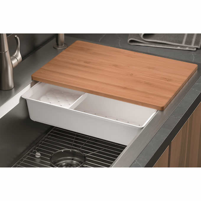 NEW - Costco - Kohler Cater Accessorized Kitchen Sink - Retail $339