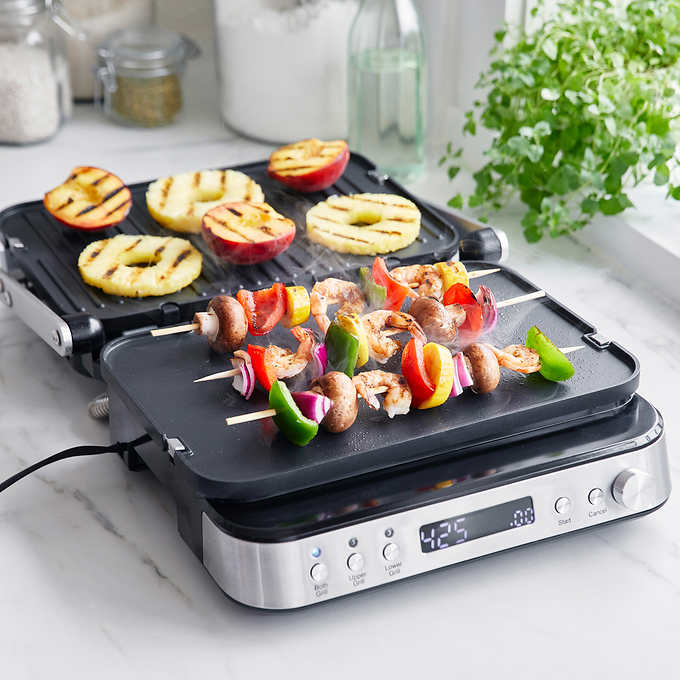 NEW - GreenPan Stainless Steel 2-Square Waffle Maker Iron, Healthy Ceramic Nonstick Plates, Adjustable Shade & Crunch Settings, Large Moat Prevents Overflow, Easy-to-use Presets LED Display, PFAS-Free - Retail $164