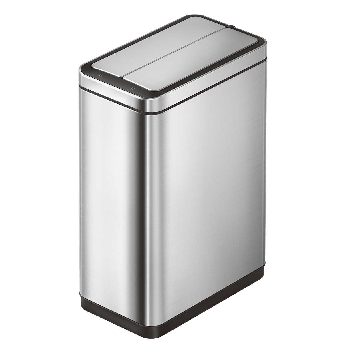 NEW - Deluxe Phantom 45 Liter Stainless Steel Dual Wing Motion Sensor Trash Can - Retail $99