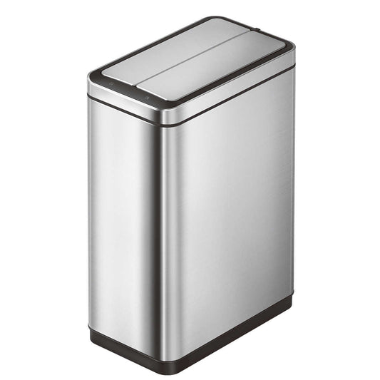 NEW - Deluxe Phantom 45 Liter Stainless Steel Dual Wing Motion Sensor Trash Can - Retail $99