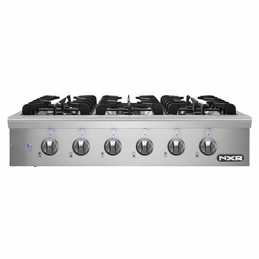 NXR 36 Inch. Professional Style GAS Cook Top with Zinc Alloy Knobs - PRT3651 - Retail $1699