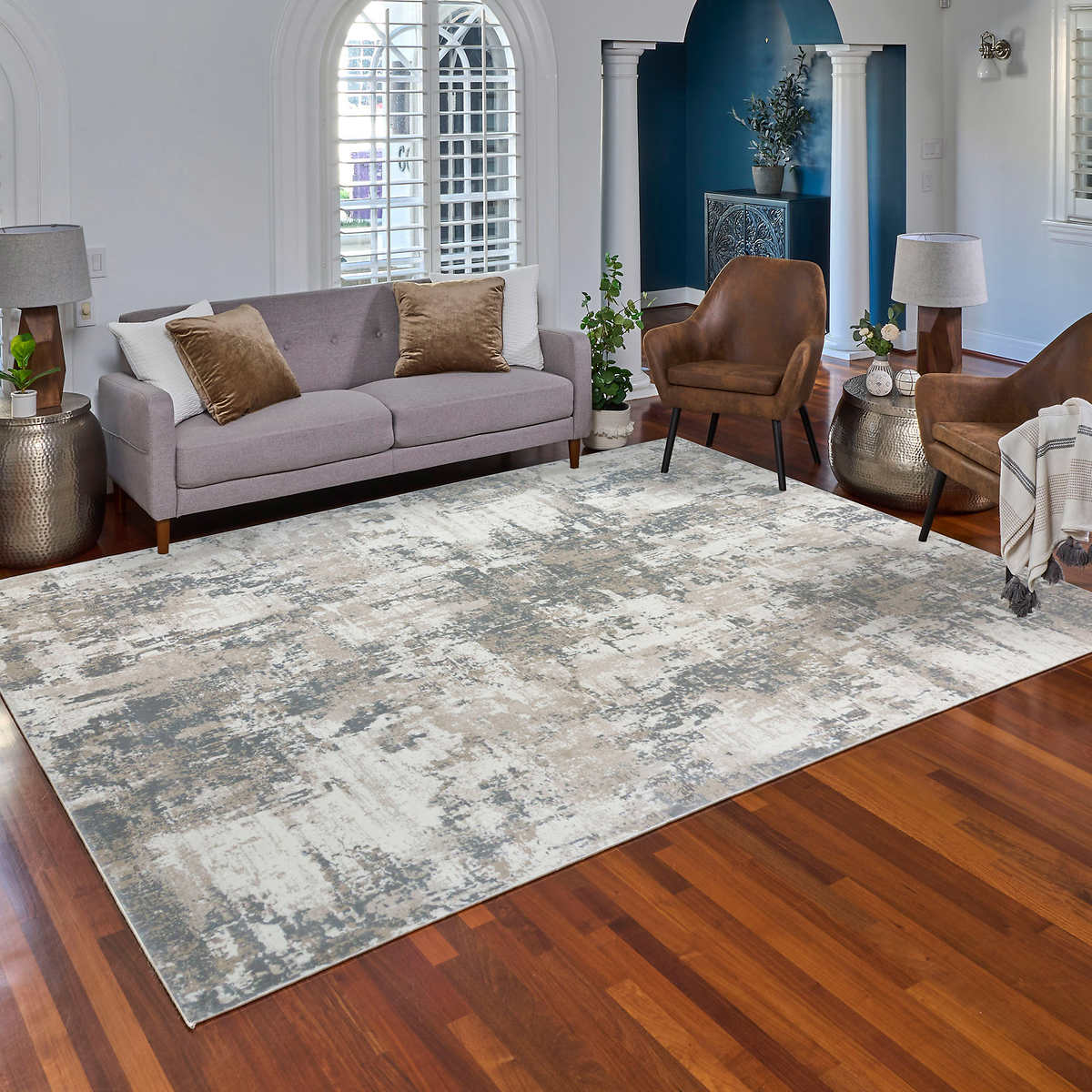 NEW - Costco - Thomasville Timeless Classic Rug Collection 5 ft. 3 in. x 7 ft. 5 in, Otello Gray - Retail $159