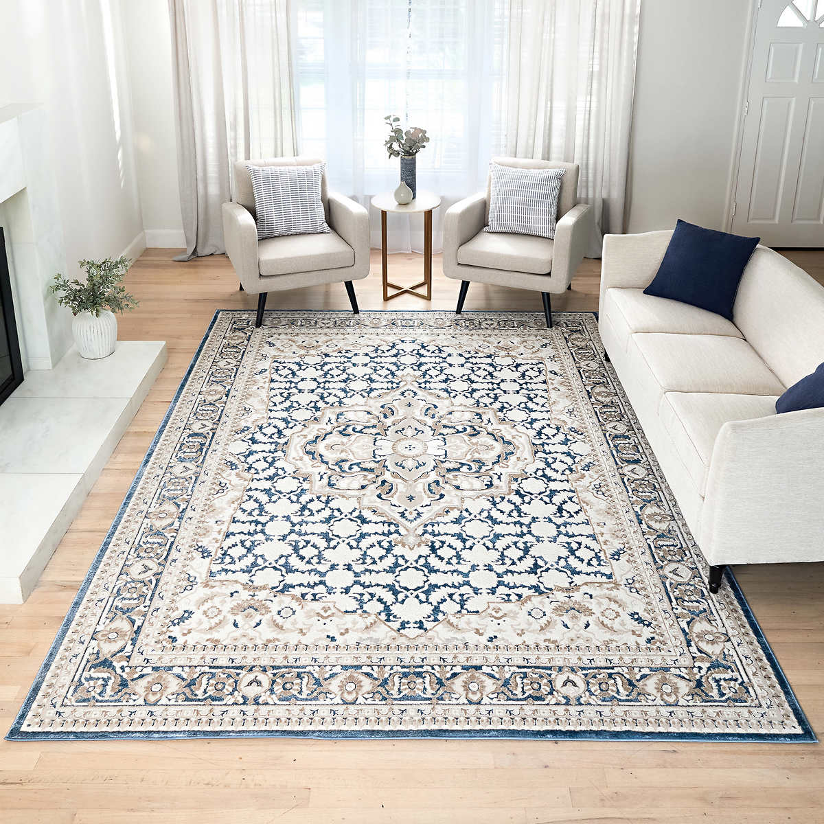 Like NEW - Costco - Barmond Area Rug, Belo Blue 8' 8" x 13' - Retail $379