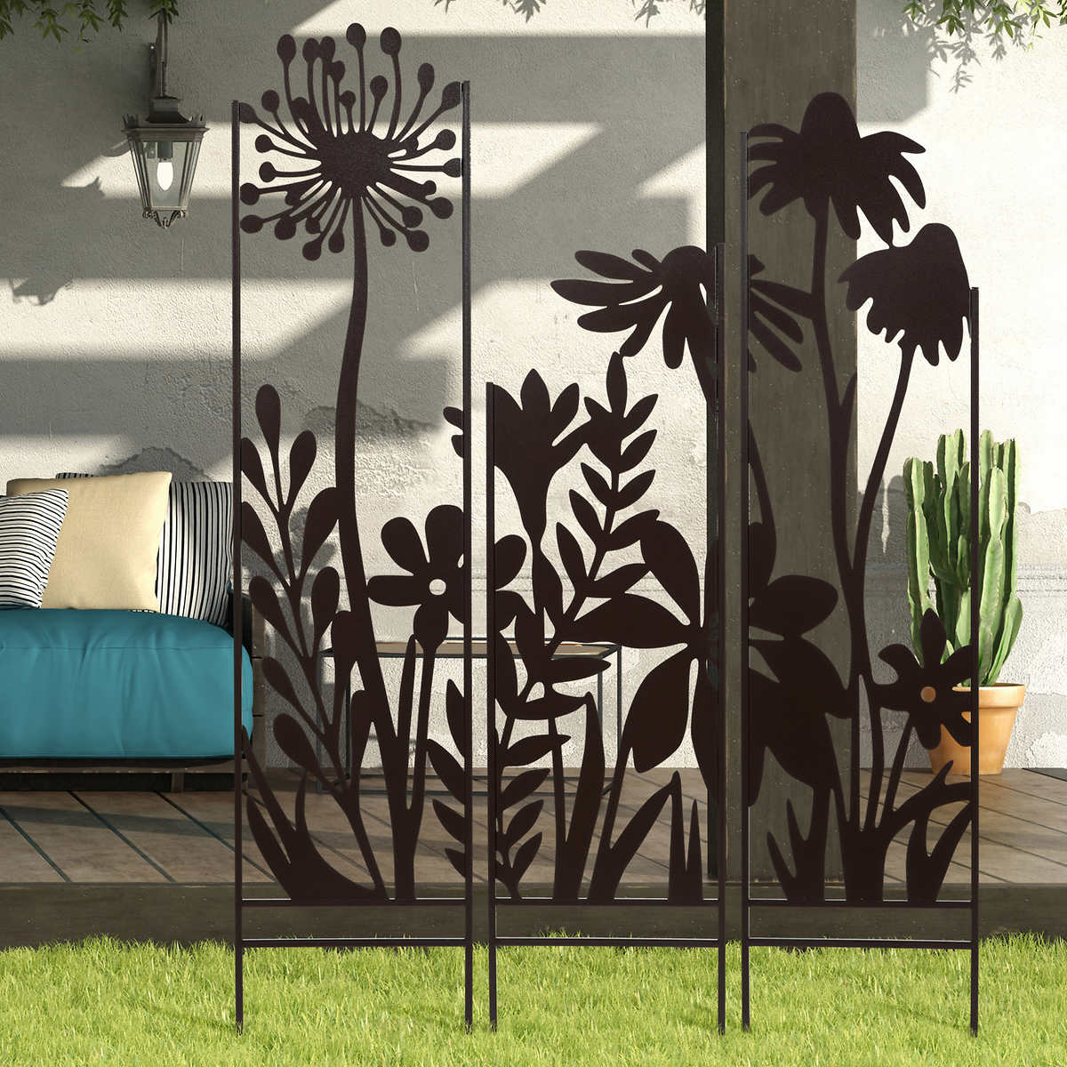 Costco -  3-Panel Garden Mural Stakes - Retail $114
