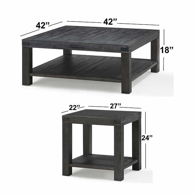 NEW - Costco - Mellina 3-piece Occasional Table Set - Retail $899