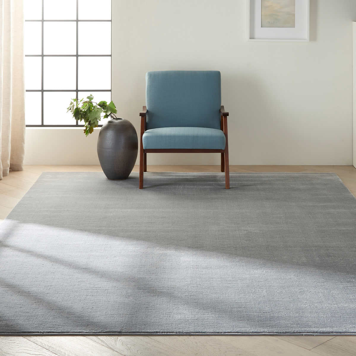Like NEW - Costco - Calvin Klein Area Rug, Jackson Gray 6'6" x 9' 6" - Retail $169