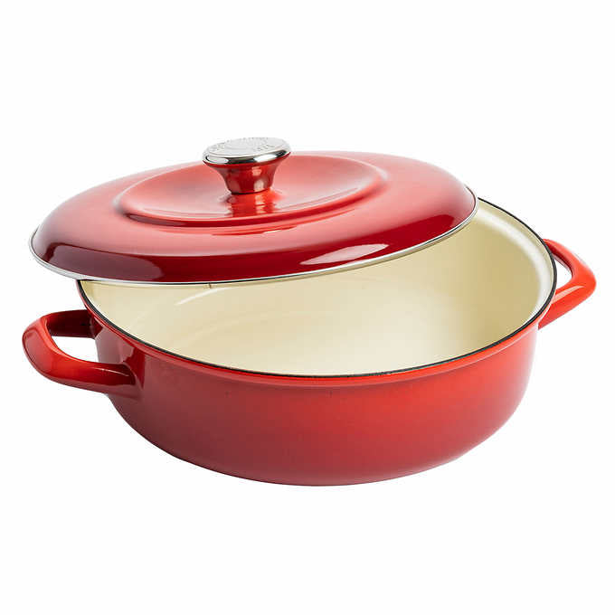 NEW - Costco - Merten & Storck 5.3-quart Enameled Iron Dutch Oven and 4-quart Casserole, 2-pack - Retail $129
