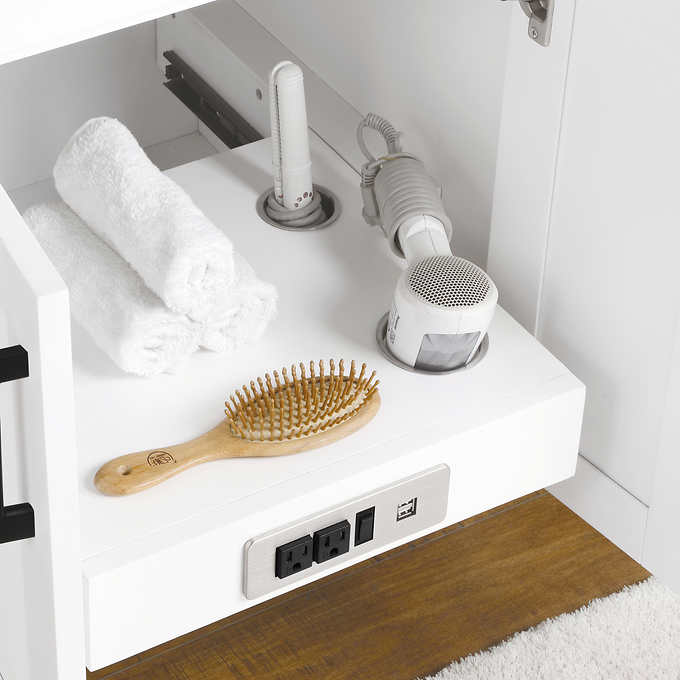 NEW - Costco - OVE Decors Alonso Bath Vanity in White - Retail $999