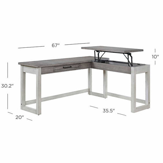 NEW - Costco - Evelyn Mae Corner Desk with Lift - Retail $379