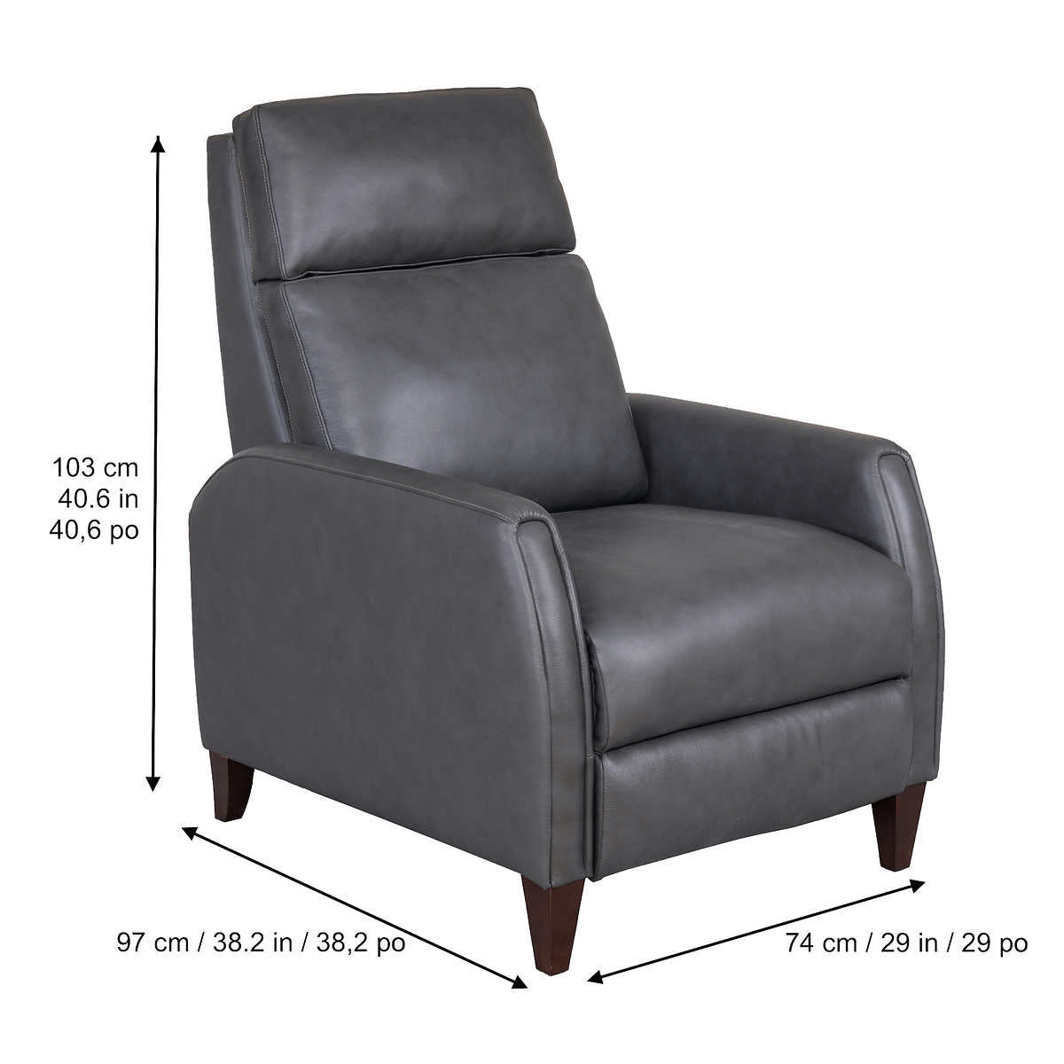 Costco - Decklyn Leather Pushback Recliner