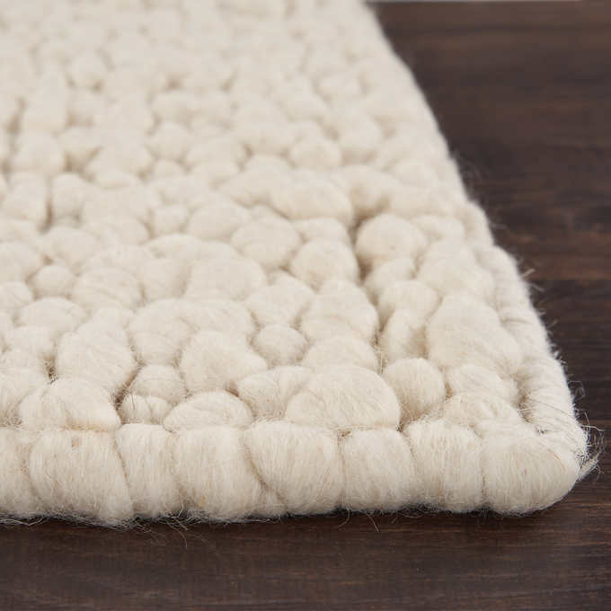 Like NEW - Costco - Calvin Klein Wool Area Rug, Cloud 5' 3" x 7' 5" - Retail $479