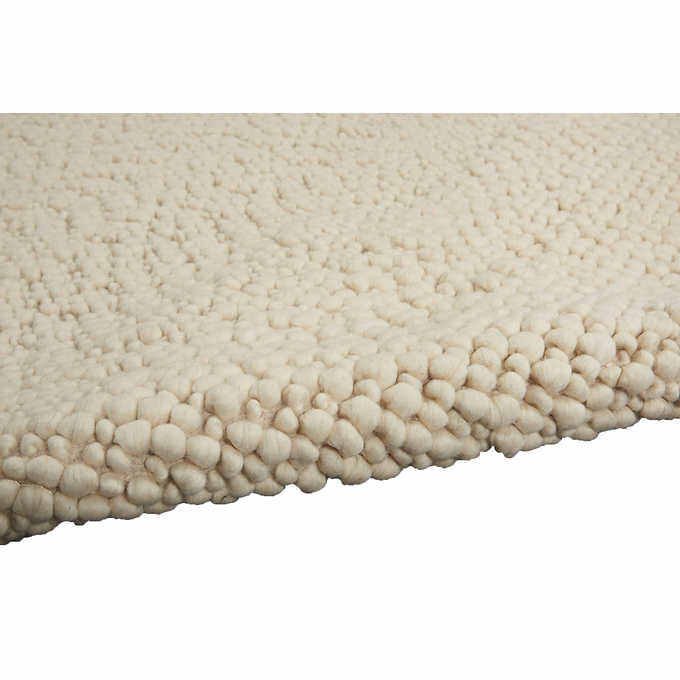 Like NEW - Costco - Calvin Klein Wool Area Rug, Cloud 5' 3" x 7' 5" - Retail $479