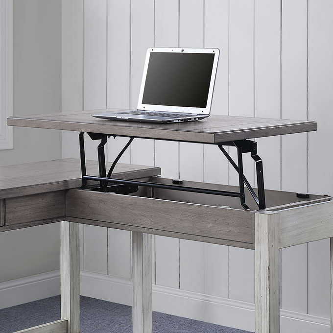 NEW - Costco - Evelyn Mae Corner Desk with Lift - Retail $379