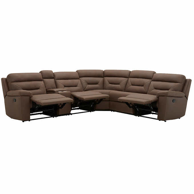 Costco - Fletcher 6-piece Fabric Reclining Sectional - Retail $1799