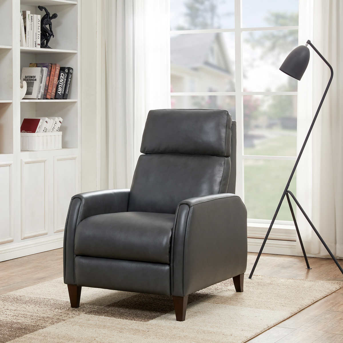 NEW IN BOX - Costco - Decklyn Leather Pushback Recliner - Retail $549