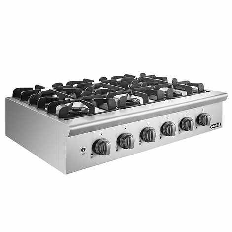NXR 36 Inch. Professional Style GAS Cook Top with Zinc Alloy Knobs - PRT3651 - Retail $1699