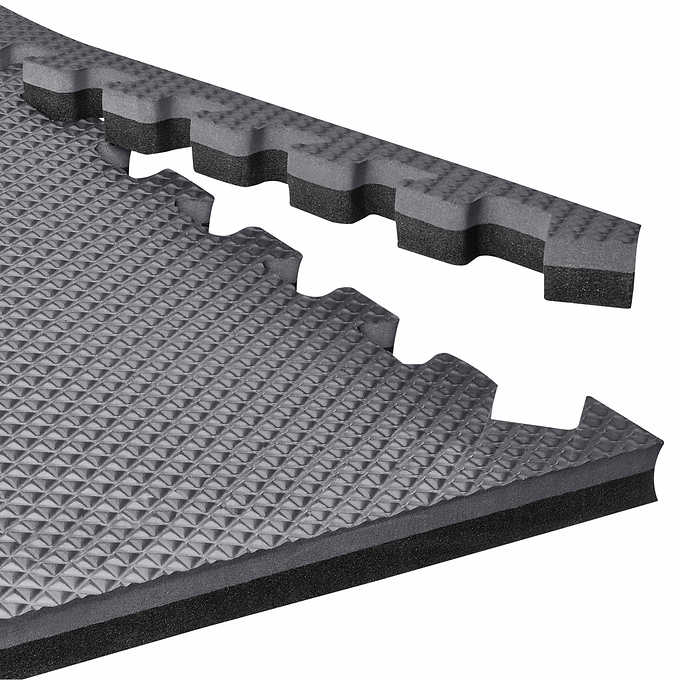 NEW - Costco - 9 BOXES - Norsk Reversible Foam Flooring, 48 sq ft., 24 in. x 24 in. Foam Mats - Retail $585