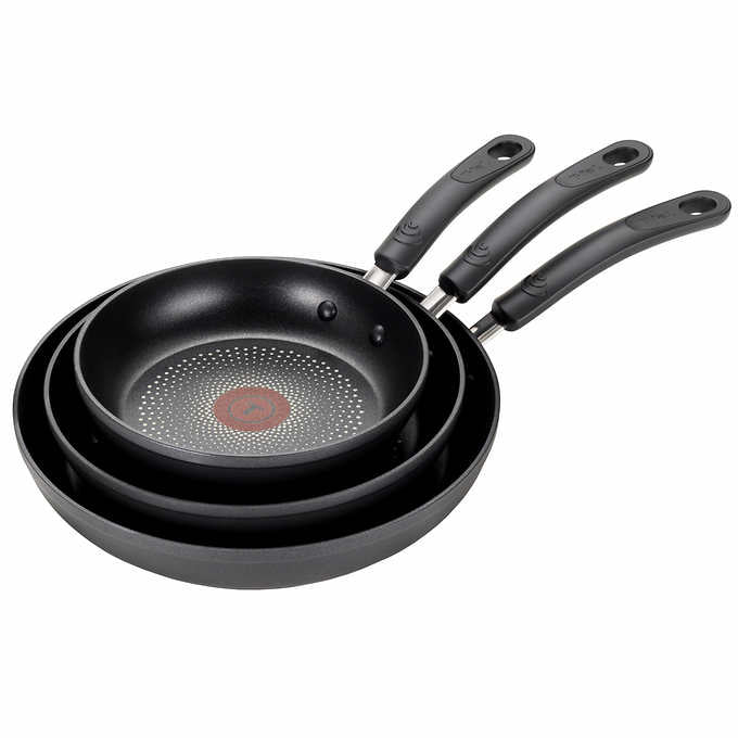 NEW - T-FAL 3PC FRY PAN SET - Retail $29