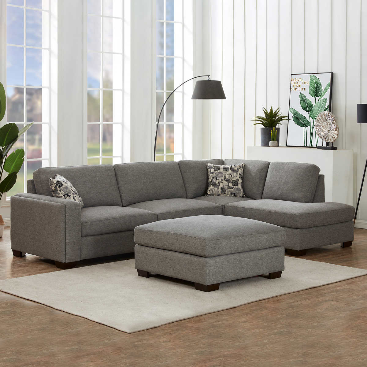 Costco - Maycen Fabric Sectional, Right Facing - Retail $1999