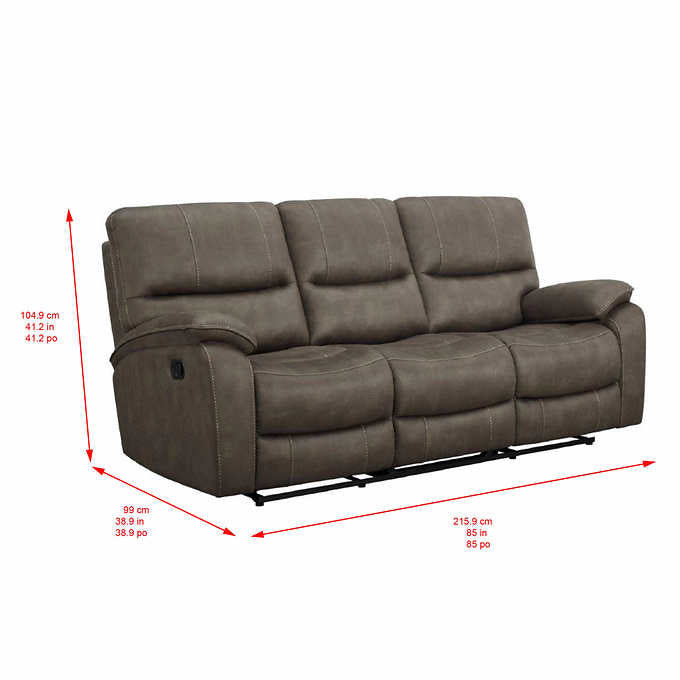 NEW - Costco - Barcalounger Henley Fabric Manual Reclining Sofa - Retail $1199