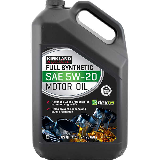 NEW - Kirkland Signature SAE 5W-20 Full Synthetic Motor Oil, 5 Quart, 2 ct - Retail $38