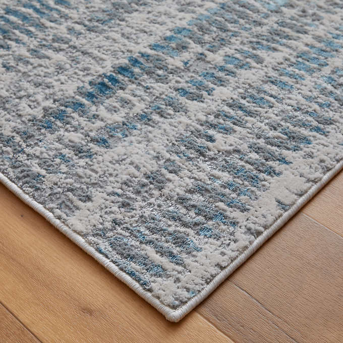 NEW - Costco - Feizy Jewel Area Rug 7 ft. 10 in. x 10 ft., Blue/Gray - Retail $234